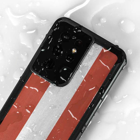 Latvia Flag Distressed Galaxy S24 Ultra Waterproof Case